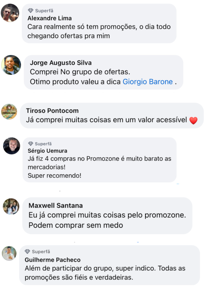 Depoimentos de membros do grupo